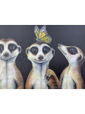 Annemarie Laffont, Les suricates, peinture - Galerie de vente et d’achat d’art contemporain en ligne Artalistic