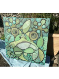 Annemarie Laffont, Carré de grenouille, peinture - Galerie de vente et d’achat d’art contemporain en ligne Artalistic