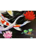 Françoise Augustine, Jardin d'eau, peinture - Galerie de vente et d’achat d’art contemporain en ligne Artalistic