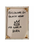 M.Garcia, black heart, peinture - Galerie de vente et d’achat d’art contemporain en ligne Artalistic