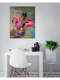 Lucie Lith, ma bouée rose, peinture - Galerie de vente et d’achat d’art contemporain en ligne Artalistic