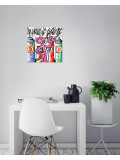 Patrick Cornée, the pink Panther is happy, peinture - Galerie de vente et d’achat d’art contemporain en ligne Artalistic