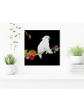 Marie-Laure Hamard, Le perroquet gourmand, peinture - Galerie de vente et d’achat d’art contemporain en ligne Artalistic
