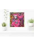 Art'Mony, Pink pop Panther, peinture - Galerie de vente et d’achat d’art contemporain en ligne Artalistic