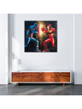 Comize, Captain America Vs Iron Man, peinture - Galerie de vente et d’achat d’art contemporain en ligne Artalistic