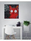 Stéphanie Godann, Big red cat, peinture - Galerie de vente et d’achat d’art contemporain en ligne Artalistic