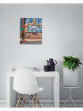 Mia, Bob réponde sur le Pont Michel-Ange, peinture - Galerie de vente et d’achat d’art contemporain en ligne Artalistic