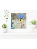 Laurence Oeillet, Promenade sous la pluie, Peinture - Galerie de vente et d’achat d’art contemporain en ligne Artalistic