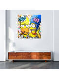 Patrick Cornée, Homer et Marge Simpson, peinture - Galerie de vente et d’achat d’art contemporain en ligne Artalistic