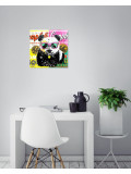 Patrick Cornée, The baby Panda loves Pop Art, peinture - Galerie de vente et d’achat d’art contemporain en ligne Artalistic