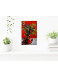 Lulianiia Le Borgne, vase rouge, peinture - Galerie de vente et d’achat d’art contemporain en ligne Artalistic