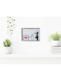 VL, Lineas and Banksy girl, dessin - Galerie de vente et d’achat d’art contemporain en ligne Artalistic