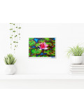 Pascal Poutchnine, Nymphéa rose, peinture - Galerie de vente et d’achat d’art contemporain en ligne Artalistic