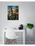 R.Cavalié, L'église de Ruffieux, peinture - Galerie de vente et d’achat d’art contemporain en ligne Artalistic