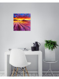 Oxypoint, Sunset in a lavender field, peinture - Galerie de vente et d’achat d’art contemporain en ligne Artalistic 