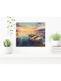 Oxypoint, A moment of peace at sunset, peinture - Galerie de vente et d’achat d’art contemporain en ligne Artalistic