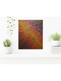 Jonathan Pradillon, Diagonale or orange rose, peinture - Galerie de vente et d’achat d’art contemporain en ligne Artalistic