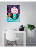 Federico Cortese, A moth behind the flowers, peinture - Galerie de vente et d’achat d’art contemporain en ligne Artalistic