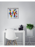 Shelby, Love tribu Mondrian, peinture - Galerie de vente et d’achat d’art contemporain en ligne Artalistic