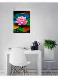 Françoise Augustine, Lis d'eau, peinture - Galerie de vente et d’achat d’art contemporain en ligne Artalistic