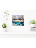 Oxypoint, Turquoise flow, peinture - Galerie de vente et d’achat d’art contemporain en ligne Artalistic