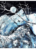 Anne Robin, Nuit d'hiver, peinture - Galerie de vente et d’achat d’art contemporain en ligne Artalistic