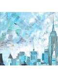 Nathalie Lemaitre, Manhattan-Brooklyn, peinture - Galerie de vente et d’achat d’art contemporain en ligne Artalistic