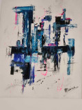 Mimine, exaltation bleue, peinture - Galerie de vente et d’achat d’art contemporain en ligne Artalistic