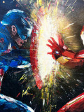 Comize, Captain America Vs Iron Man, peinture - Galerie de vente et d’achat d’art contemporain en ligne Artalistic