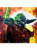 Comize, Sabre laser de Jedi Yoda, peinture - Galerie de vente et d’achat d’art contemporain en ligne Artalistic