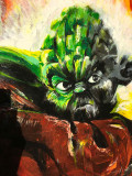 Comize, Sabre laser de Jedi Yoda, peinture - Galerie de vente et d’achat d’art contemporain en ligne Artalistic