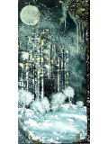 Anne Robin, Mystère de nuit, peinture - Galerie de vente et d’achat d’art contemporain en ligne Artalistic