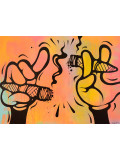 Ewen Gur, Smoking hands, peinture - Galerie de vente et d’achat d’art contemporain en ligne Artalistic