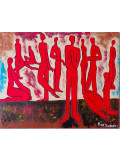 Yves Decaudan, La tribu, peinture - Galerie de vente et d’achat d’art contemporain en ligne Artalistic