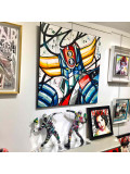 Patrick Cornée, Goldorak likes street art and bitcoin, peinture - Galerie de vente et d’achat d’art contemporain en ligne Artalistic