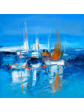 Michael Lefevre, Bateaux sur une grève, peinture - Galerie de vente et d’achat d’art contemporain en ligne Artalistic