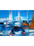 Michael Lefevre, Bateaux sur une grève, peinture - Galerie de vente et d’achat d’art contemporain en ligne Artalistic