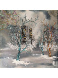 Anne Robin, Ciel d'hiver, peinture - Galerie de vente et d’achat d’art contemporain en ligne Artalistic