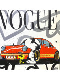 Pauline Cornée, Snoopy et sa Porsche 911, peinture - Galerie de vente et d’achat d’art contemporain en ligne Artalistic