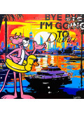 Pauline Cornée, Pink Panther in Dubai, peinture - Galerie de vente et d’achat d’art contemporain en ligne Artalistic