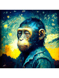 F.Font, Monkey by Van Gogh, edition - Galerie de vente et d’achat d’art contemporain en ligne Artalistic
