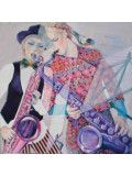 Mireille Rolland, Bleu indigo, peinture - Galerie de vente et d’achat d’art contemporain en ligne Artalistic
