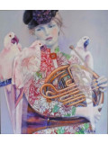 Mireille Rolland, La fanfare des oiseaux, peinture - Galerie de vente et d’achat d’art contemporain en ligne Artalistic