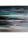 Lydie Massou, La nuit et l'océan, peinture - Galerie de vente et d’achat d’art contemporain en ligne Artalistic