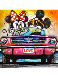 Patrick Cornée, Mickey and Minnie on holiday, peinture - Galerie de vente et d’achat d’art contemporain en ligne Artalistic