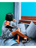 Jean-Jacques Venturini, La liseuse 3, peinture - Galerie de vente et d’achat d’art contemporain en ligne Artalistic