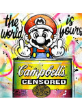 Patrick Cornée, Mario Bros loves Campbell's soup, peinture - Galerie de vente et d’achat d’art contemporain en ligne Artalistic