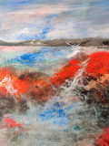Marie-Line Robert, Roches rouges, peinture - Galerie de vente et d’achat d’art contemporain en ligne Artalistic