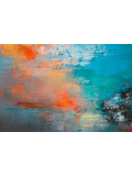 Marianne Quinzin, Orange on the coast, peinture - Galerie de vente et d’achat d’art contemporain en ligne Artalistic