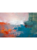 Marianne Quinzin, Orange on the coast, peinture - Galerie de vente et d’achat d’art contemporain en ligne Artalistic